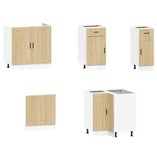vidaXL Ensemble d'armoires de cuisine 11 pcs Porto bois d'ing&eacute;nierie