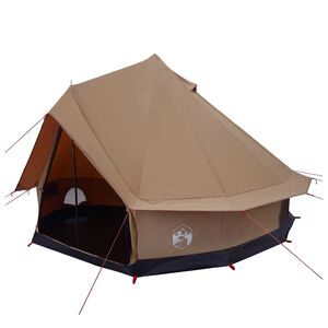 vidaXL Tente familiale Marron 6 personnes Polycoton