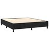 vidaXL Sommier &agrave; lattes de lit matelas et LED Noir 160x200 cm Velours
