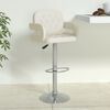 vidaXL Tabouret de bar Cr&egrave;me Similicuir