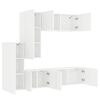 vidaXL Unit&eacute;s murales TV 5 pcs blanc bois d'ing&eacute;nierie