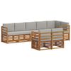 vidaXL Ensemble de canap&eacute;s d'ext&eacute;rieur 8 pc Naturel et gris clair