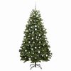 vidaXL Sapin de No&euml;l artificiel avec 300 LED Vert 210 cm PVC et m&eacute;tal