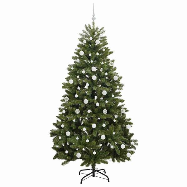 vidaXL Sapin de No&euml;l artificiel avec 300 LED Vert 210 cm PVC et m&eacute;tal