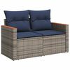 vidaXL Salon de jardin 4 pcs avec coussins gris r&eacute;sine tress&eacute;e