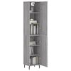 vidaXL Buffet haut Sonoma gris 34,5x34x180 cm Bois d'ing&eacute;nierie