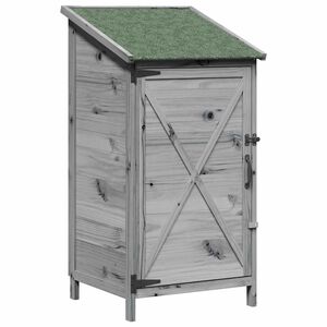 vidaXL Abri de jardin Gris 59,5 x 56 x 113,5 cm Bois d'ing&eacute;nierie