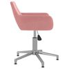 vidaXL Chaises &agrave; manger pivotantes lot de 4 Rose Velours