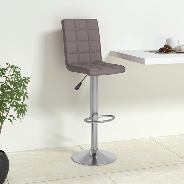 vidaXL Tabouret de bar Taupe Tissu