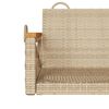 vidaXL Balancelle beige 109x62x40 cm r&eacute;sine tress&eacute;e