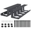 vidaXL Plateau de gestion de c&acirc;bles sous le bureau 2 pc Anthracite