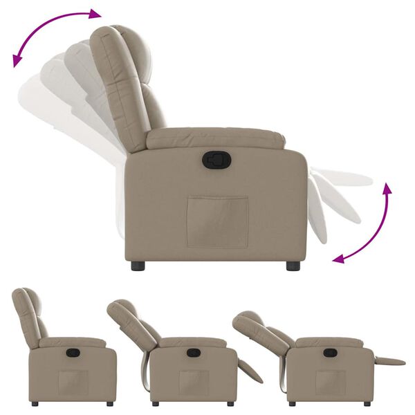 vidaXL Fauteuil inclinable Cappuccino Similicuir