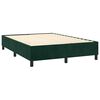 vidaXL Cadre de lit vert fonc&eacute; 140x190 cm velours