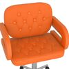 vidaXL Chaise pivotante de salle &agrave; manger Orange Similicuir