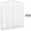 vidaXL Paniers &agrave; gabions arqu&eacute;s 10 pcs 200x50x220/240 cm Fer galvanis&eacute;