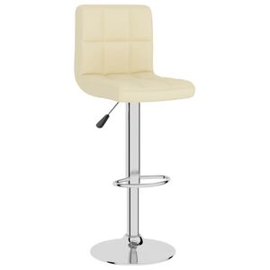 vidaXL Tabouret de bar Cr&egrave;me Tissu