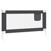 vidaXL Barrière de sécurité de lit d'enfant Gris foncé 150x25 cm Tissu