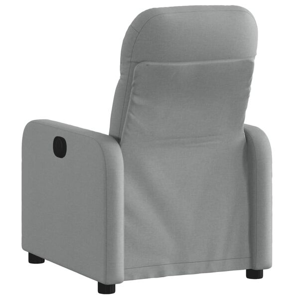 vidaXL Fauteuil inclinable &eacute;lectrique Gris clair Tissu