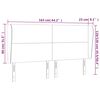 vidaXL T&ecirc;te de lit avec oreilles Noir 163x23x118/128 cm Tissu