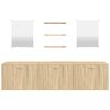 vidaXL Ensemble de meubles salle de bain 6 pcs ch&ecirc;ne bois d'ing&eacute;nierie
