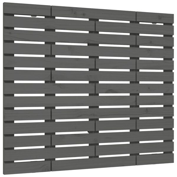 vidaXL T&ecirc;te de lit murale Gris 106x3x91,5 cm Bois massif de pin