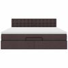 VidaXL Cadre de lit ottoman avec matelas marron fonc&eacute; 160x200 cm tissu
