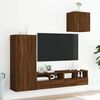 vidaXL Unit&eacute;s murales TV 4 pcs ch&ecirc;ne marron bois d'ing&eacute;nierie