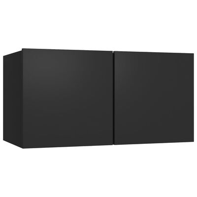 vidaXL Ensemble de meubles TV 6 pcs Noir Bois d'ingénierie