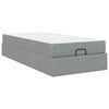 vidaXL Cadre de lit avec matelas avec matelas 2 pcs Gris clair tissu