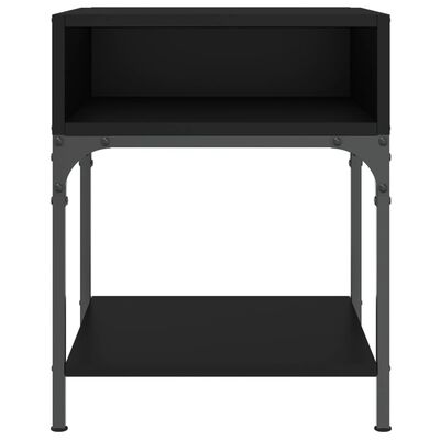 vidaXL Tables de chevet 2 pcs noir 40x41x50 cm bois d’ingénierie