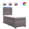 vidaXL Sommier &agrave; lattes de lit avec matelas Gris 100x200 cm Similicuir