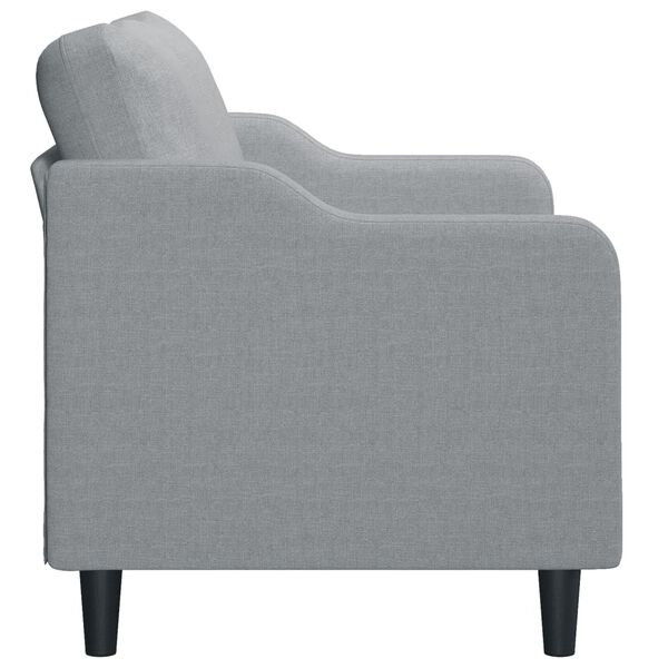 vidaXL Canap&eacute; &agrave; 2 places Gris clair 140 cm Tissu
