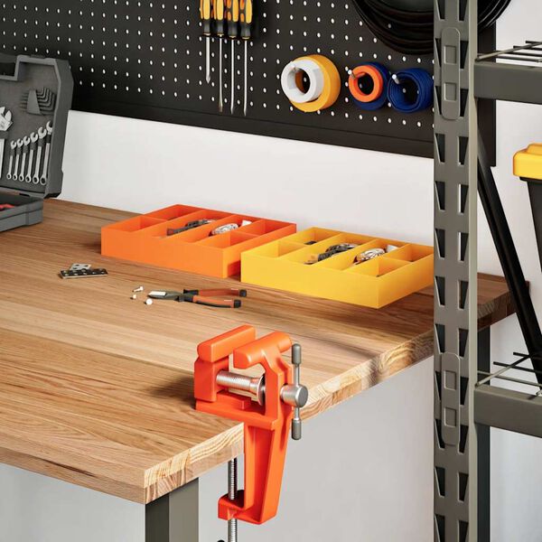 vidaXL Dessus de bureau marron clair bois ch&ecirc;ne massif rectangulaire