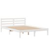 vidaXL Lit bibliothèque sans matelas blanc 140x200 cm bois pin massif