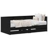 vidaXL Lit d'appoint Ch&ecirc;ne noir 75 x 190 cm Bois d'ing&eacute;nierie