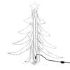 vidaXL Arbre de No&euml;l pliable avec LED Blanc chaud 87x87x93 cm