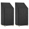 vidaXL Housses de chaise de jardin 2 pcs 8 &oelig;illets 65x65x110/150 cm PE