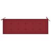 vidaXL Banc Batavia avec coussin bordeaux 150 cm Bois de teck massif