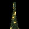 vidaXL Sapin de No&euml;l artificiel pr&eacute;-&eacute;clair&eacute; avec guirlandes vert 180cm