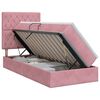 vidaXL Lit avec rangement et matelas Rose 90 x 190 cm Velours