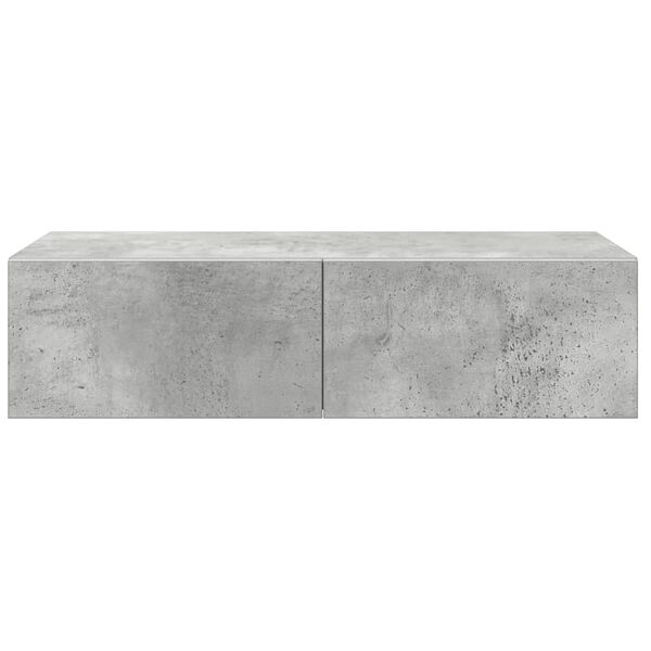 vidaXL Étagère murale avec tiroirs gris béton bois d'ingénierie