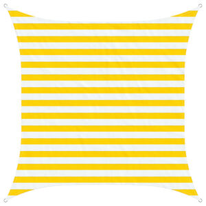 vidaXL Voile d'ombre Jaune et blanc 2 x 2 m 100 % polyester Oxford