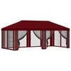 vidaXL Housse de tonnelle avec murs lat&eacute;raux Bordeaux 600,5 x 300,5 cm