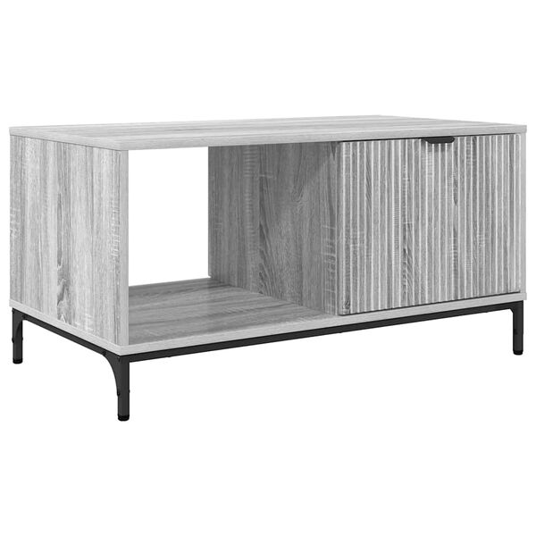 vidaXL Table basse Gris Sonoma 90 x 49 x 46 cm Bois d'ing&eacute;nierie