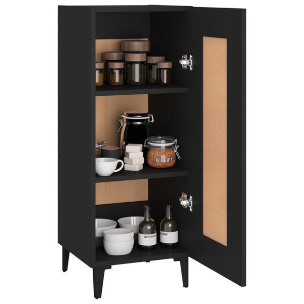 vidaXL Buffet Noir 34,5x34x90 cm Bois d'ingénierie
