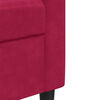vidaXL Canap&eacute; &agrave; 3 places Rouge bordeaux 210 cm Velours