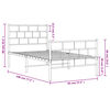 vidaXL Cadre de lit m&eacute;tal sans matelas avec pied de lit noir 90x190 cm