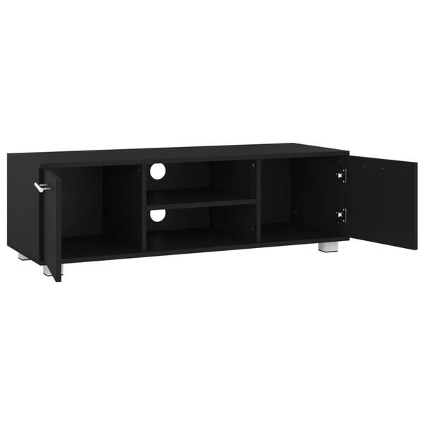 vidaXL Meuble TV Noir 110x40x35 cm Bois d'ing&eacute;nierie