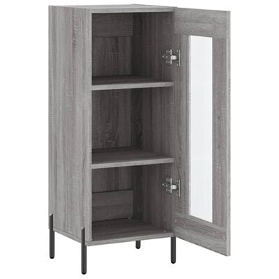 vidaXL Buffet Sonoma gris 34,5x34x90 cm Bois d'ingénierie