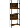 vidaXL Biblioth&egrave;que &agrave; 5 niveaux ch&ecirc;ne fum&eacute; 60,5x24x166,5 cm